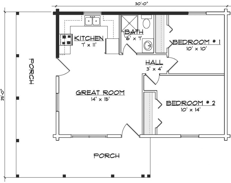 TR-41004 - Blueprint | Tar River Log Homes