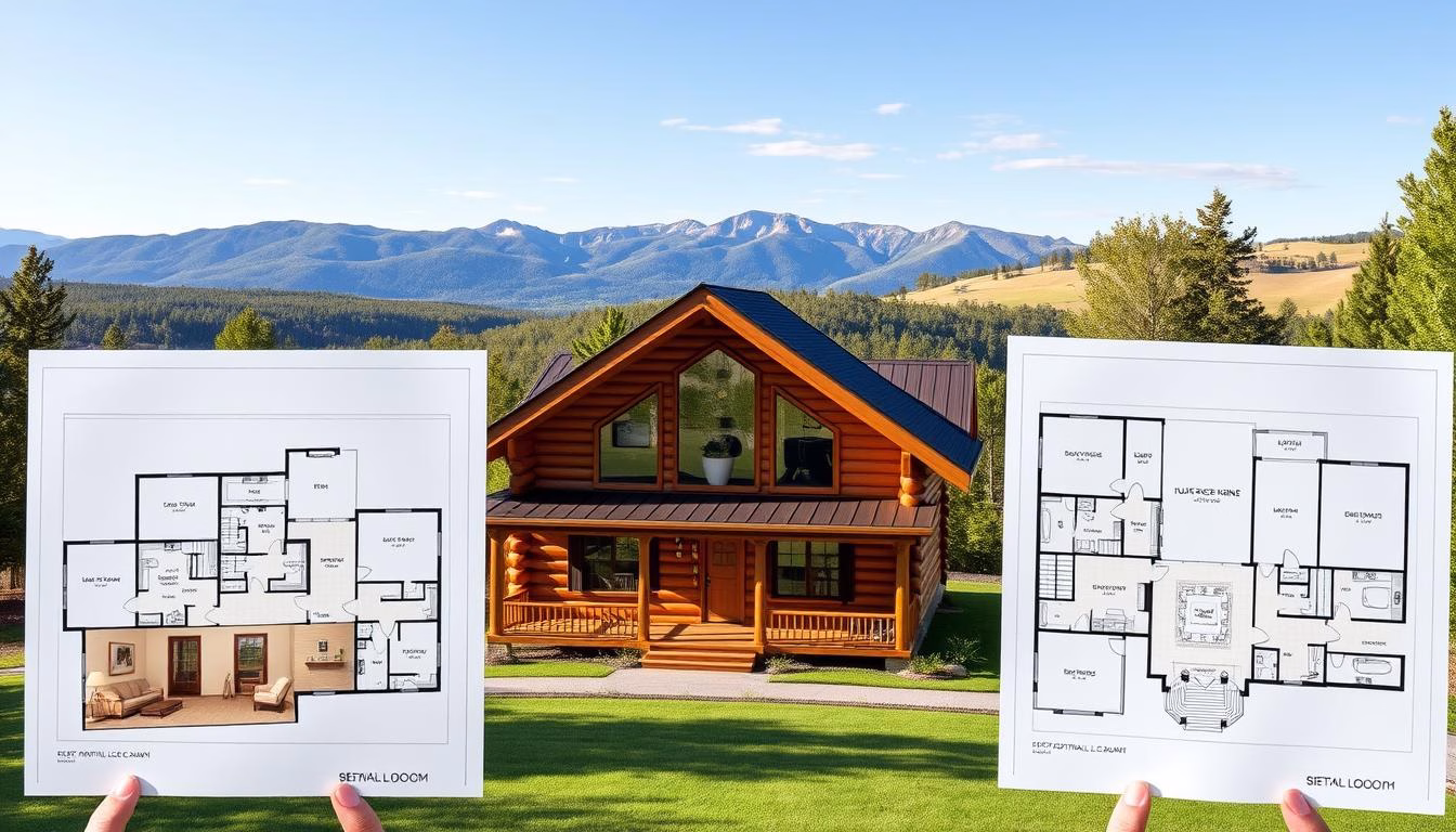 3 bedroom 2 bath log cabin floor plans