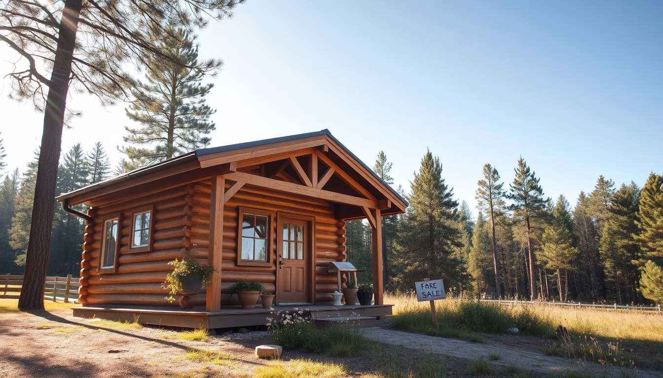 tiny house log cabin for sale