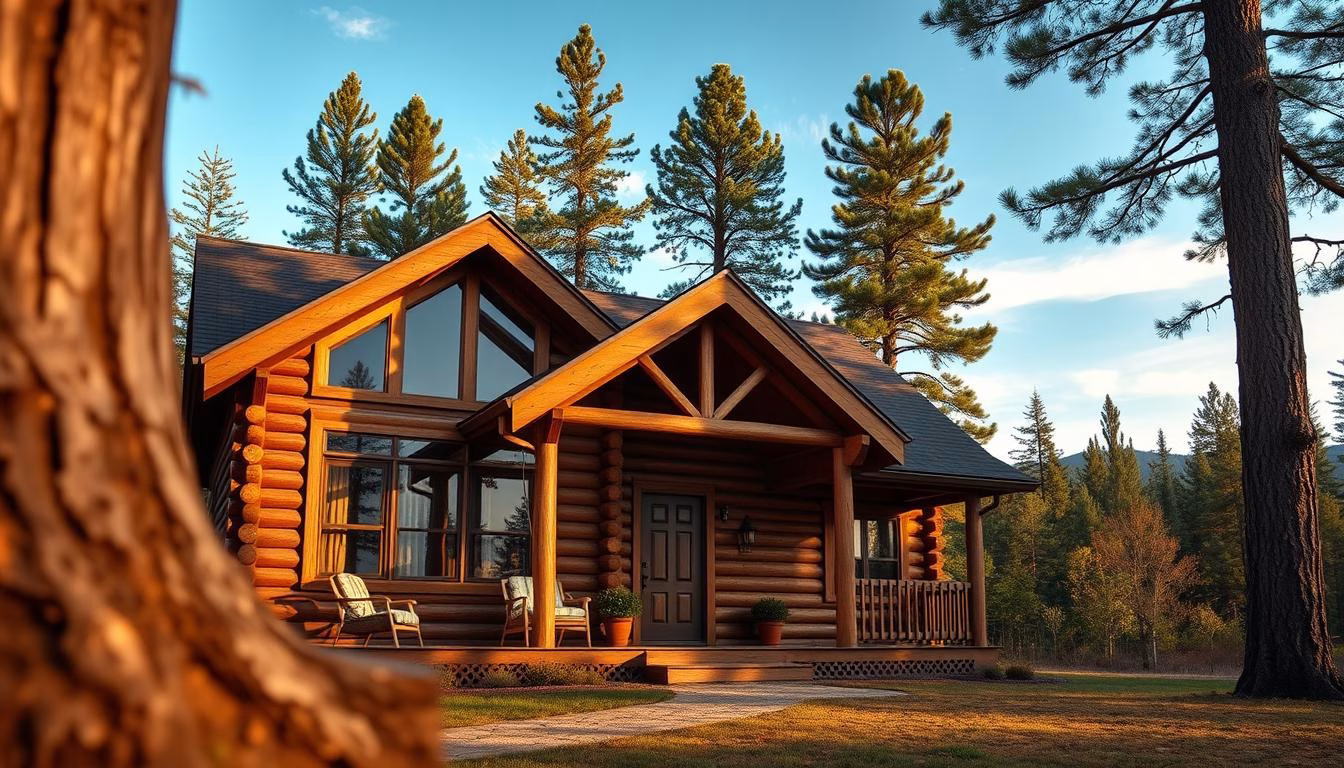 3 bedroom 2 Bath Log Home Kits