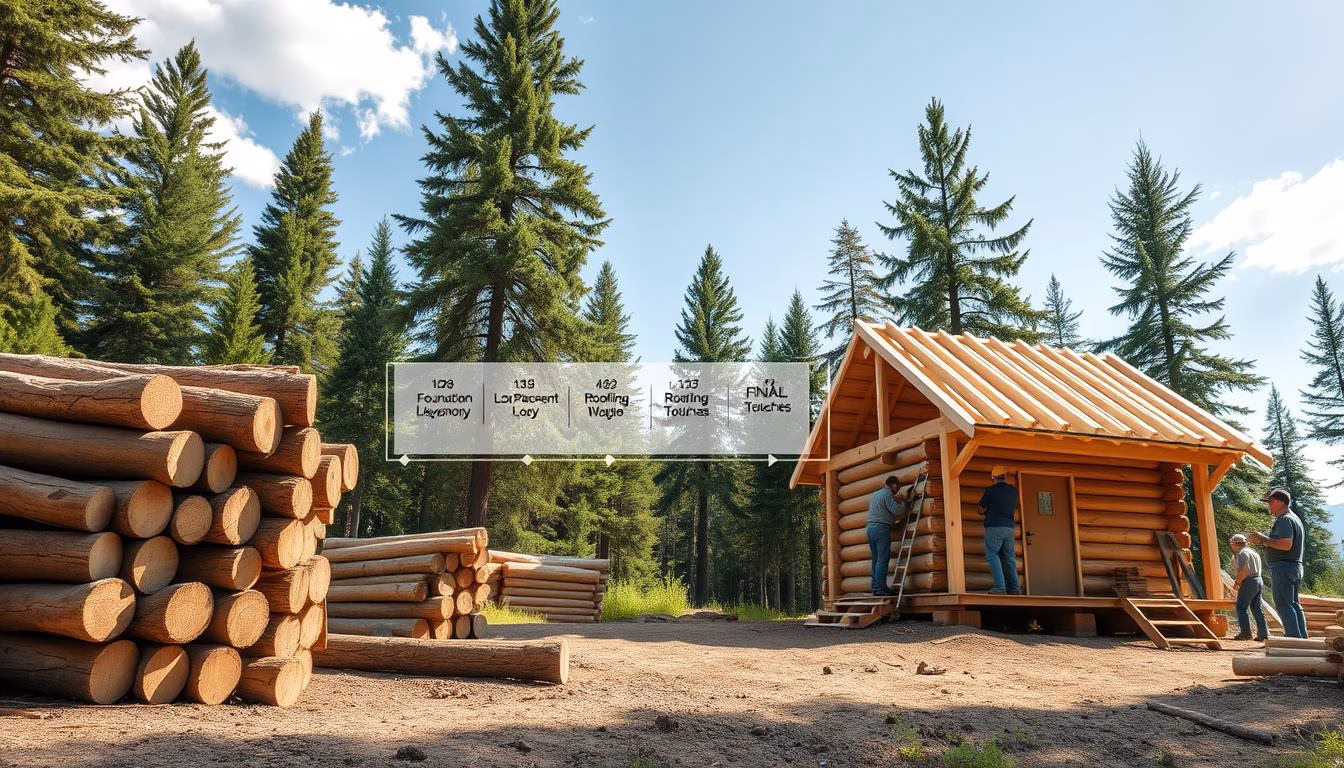how long does it take to build a log cabin