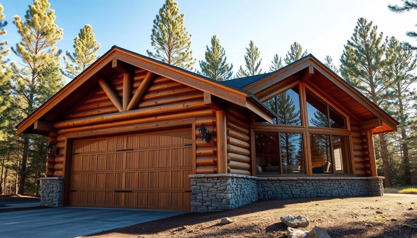 log cabin garage
