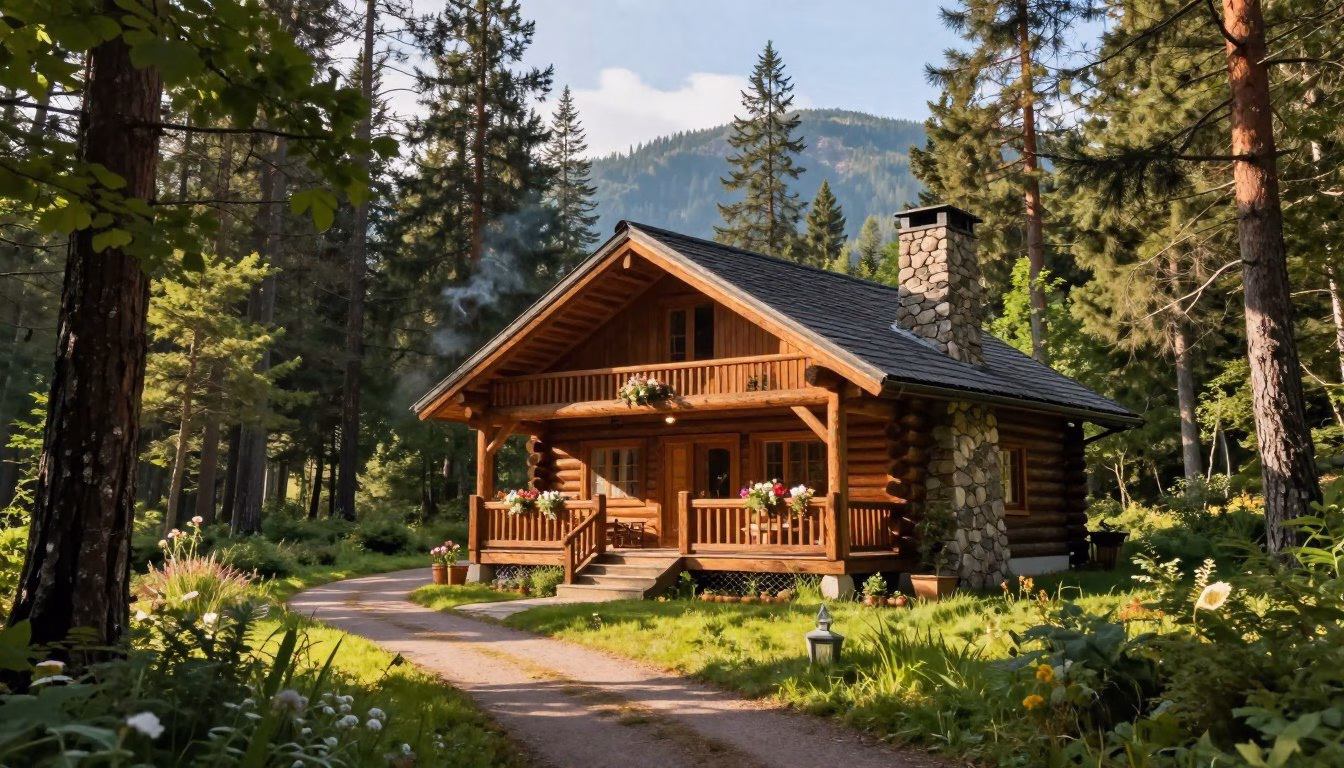 Log Cabin In The Woods