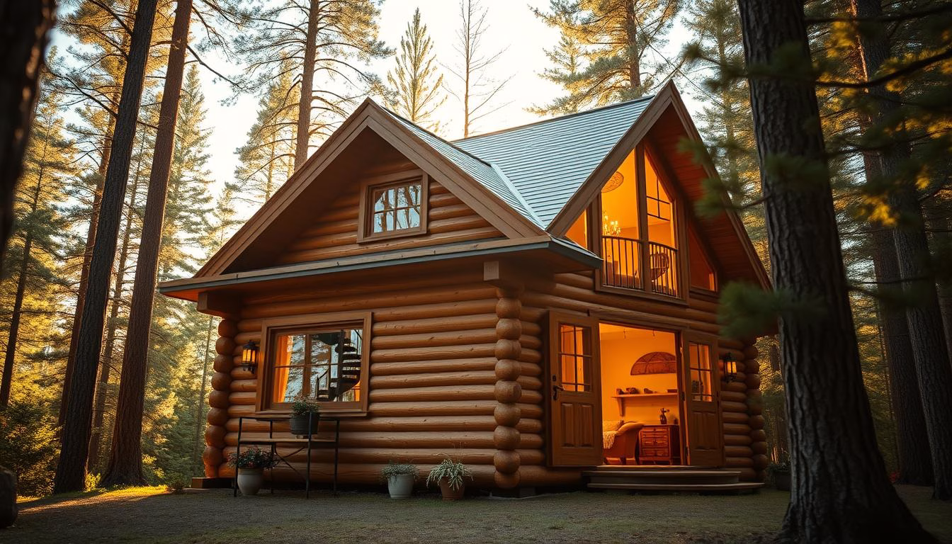 Small Log Cabin Designs With Lofts