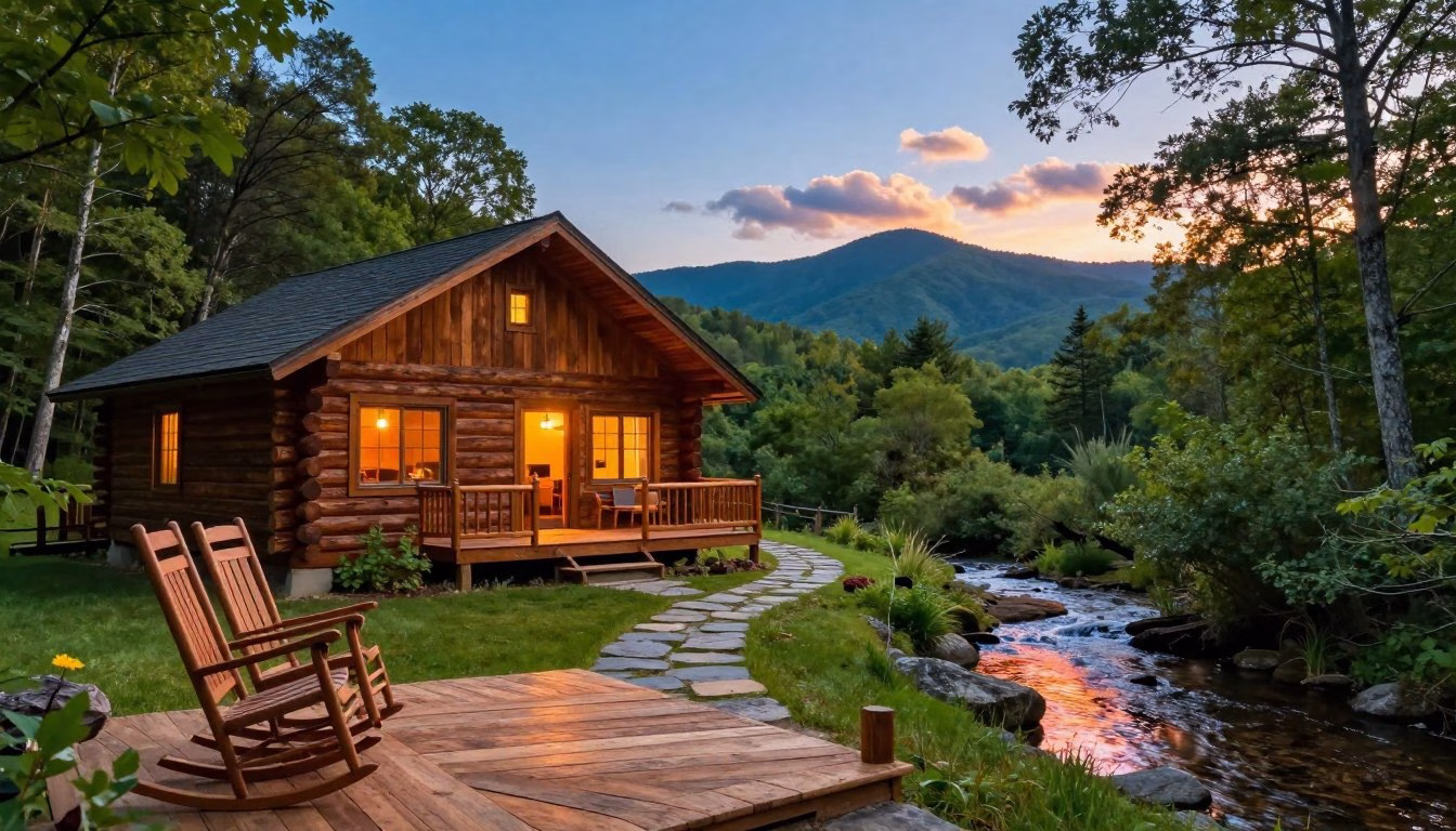 log cabin as a home