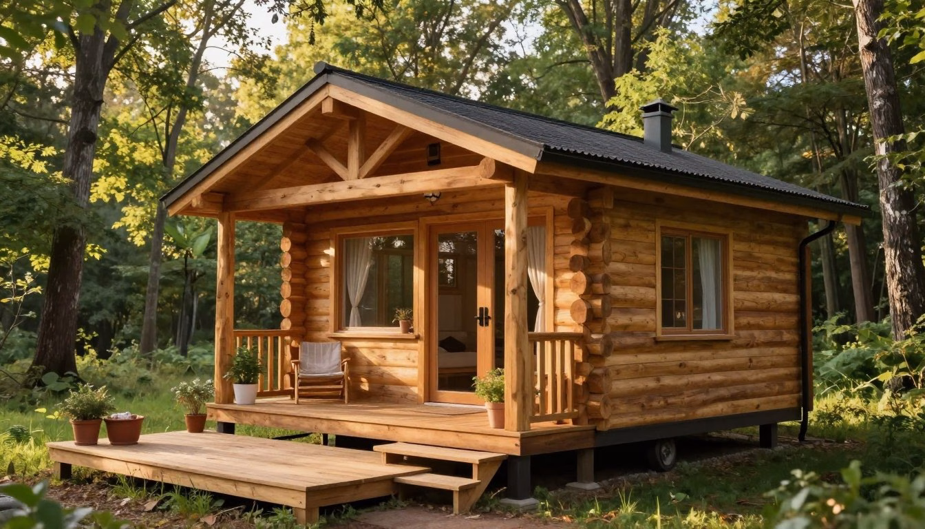 log cabin tiny house kits