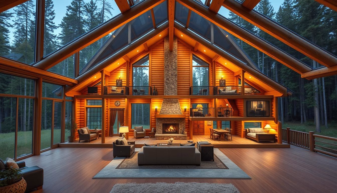 4 Bedroom Log Cabin Floor Plans
