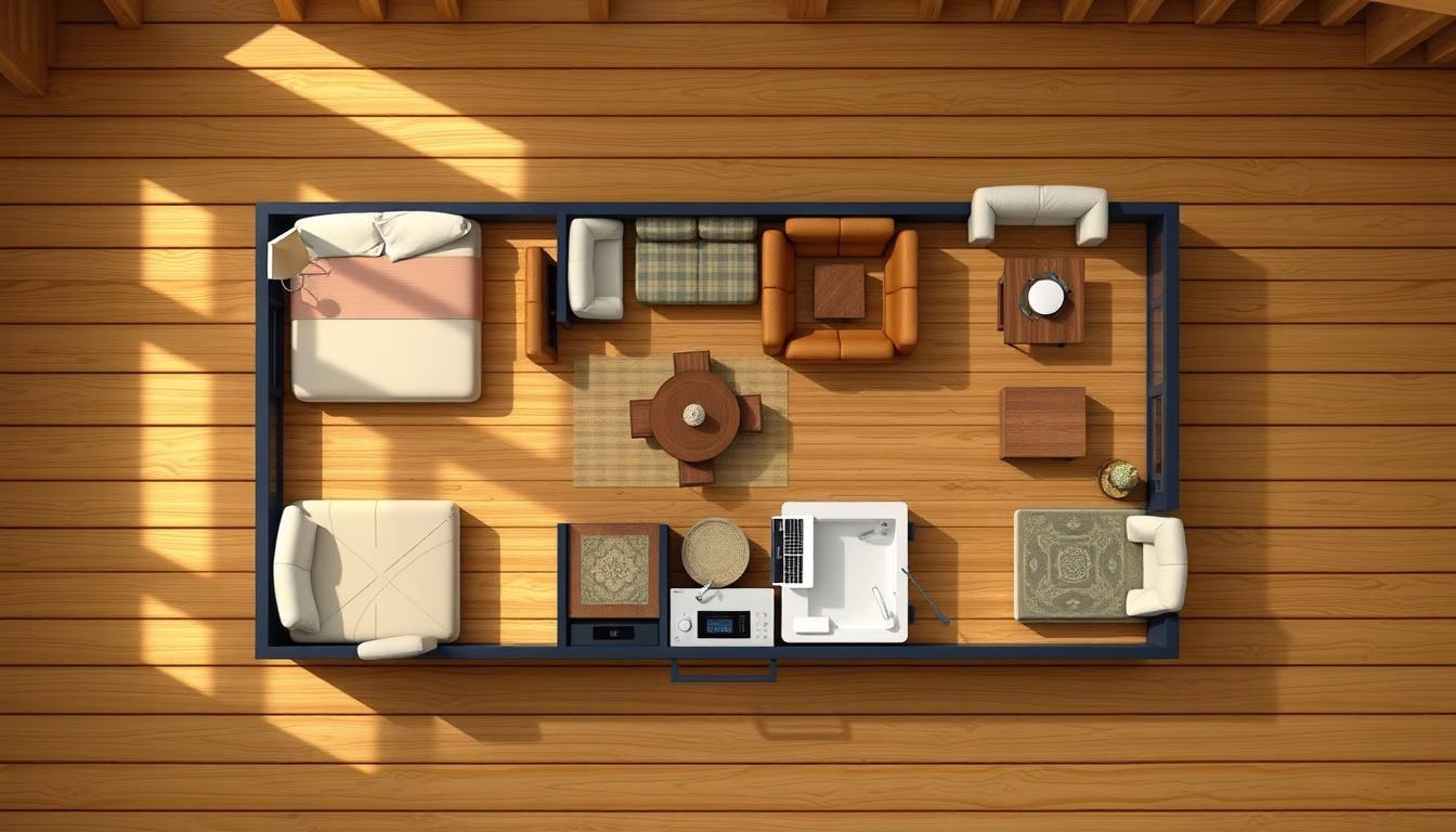 2 Bedroom Log Cabin Floor Plans