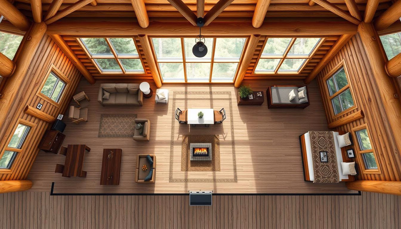 Log Cabin Floor Plans 3 Bedroom