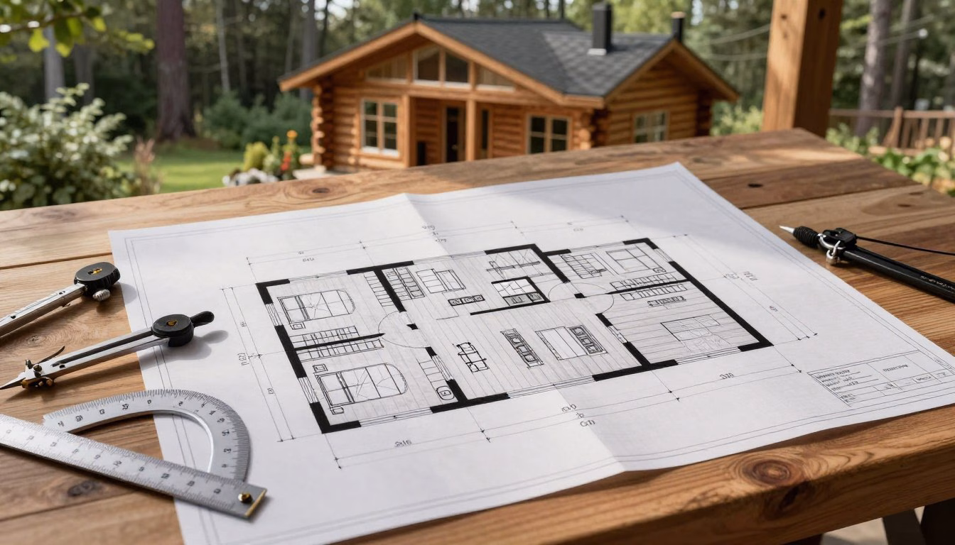 log cabin blueprints