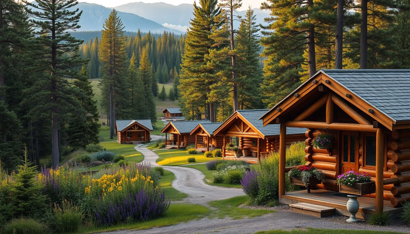 Log Cabins in the Woods