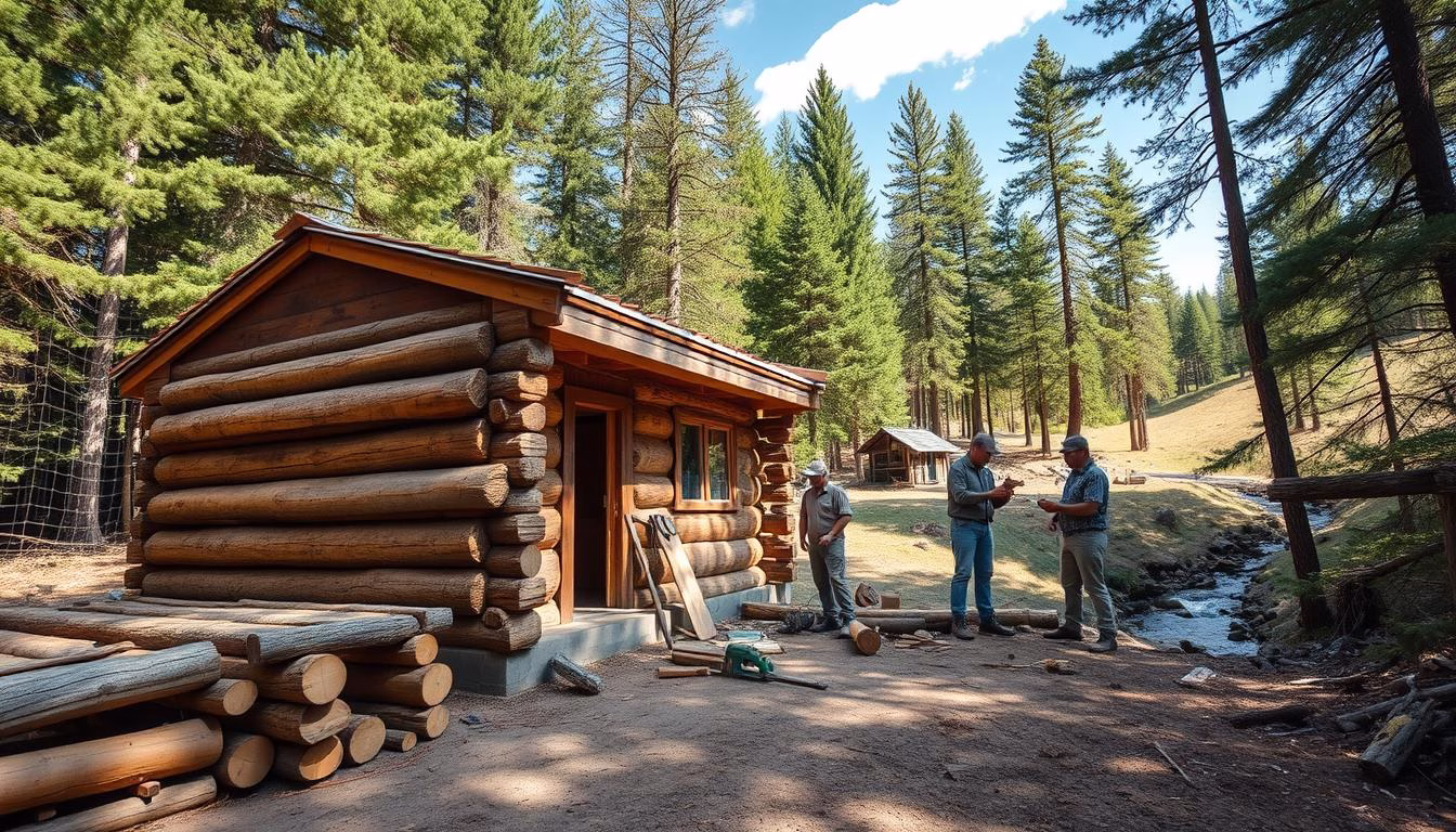 how to build a log cabin on a budget