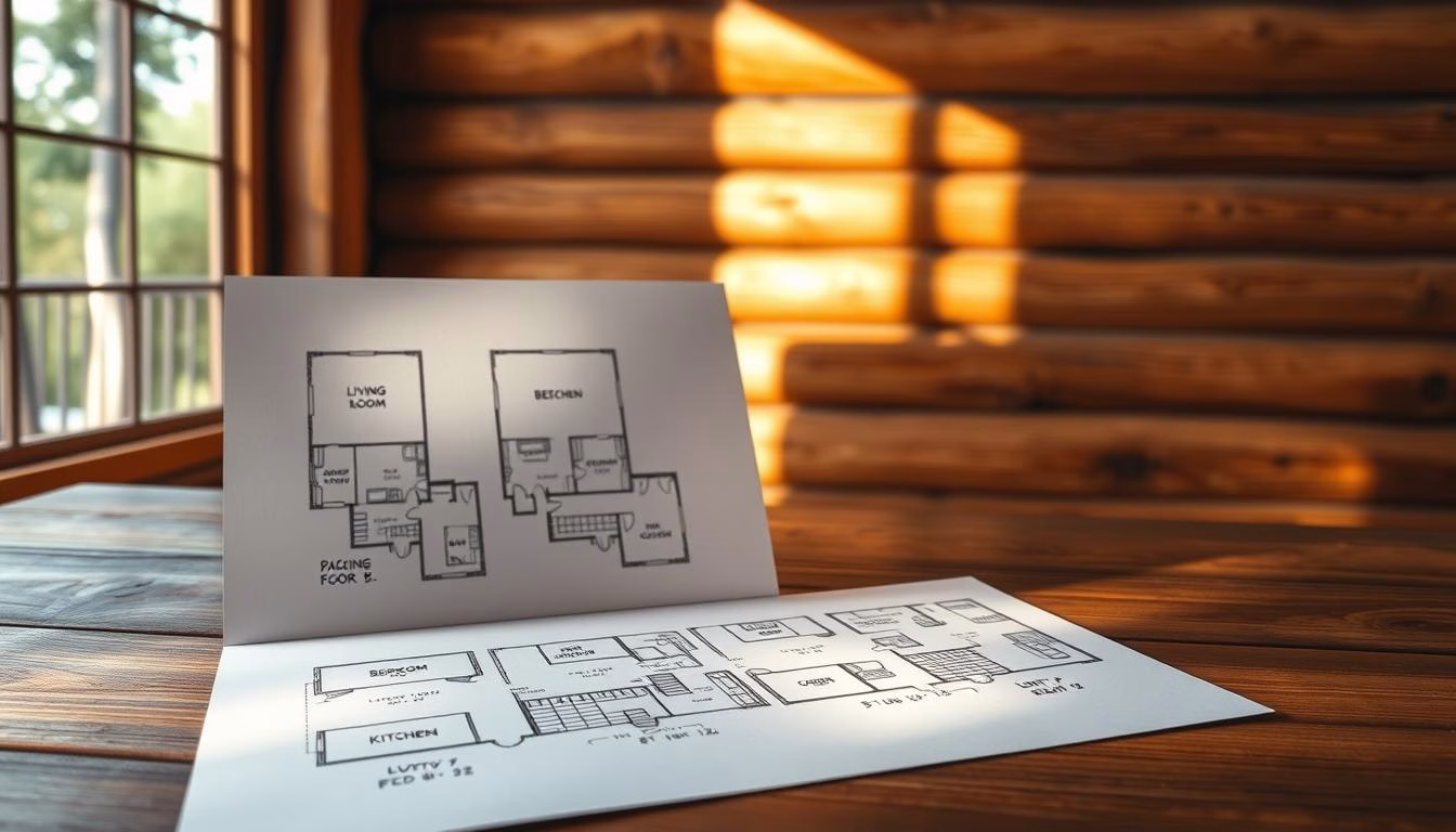 log cabin floor plans 2 or 3 bedroom