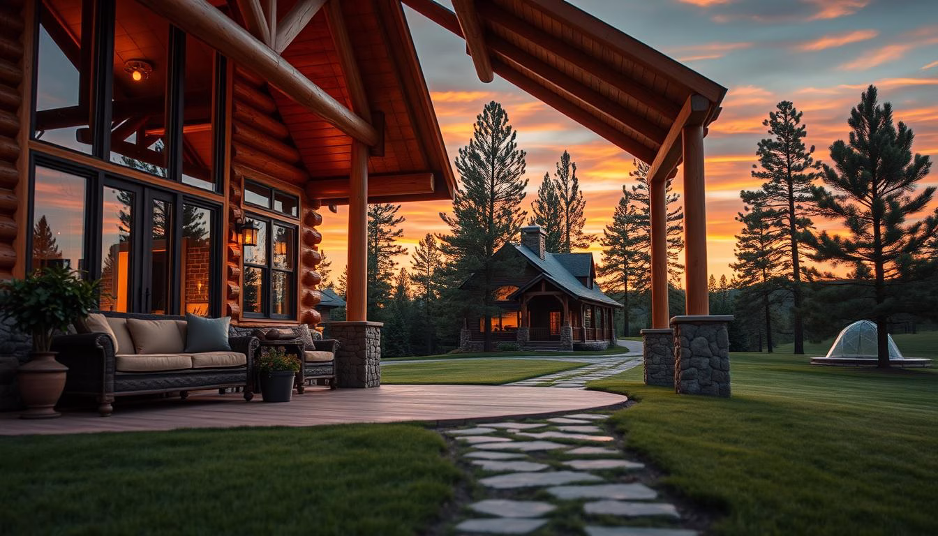 log cabin plans with wrap around porches