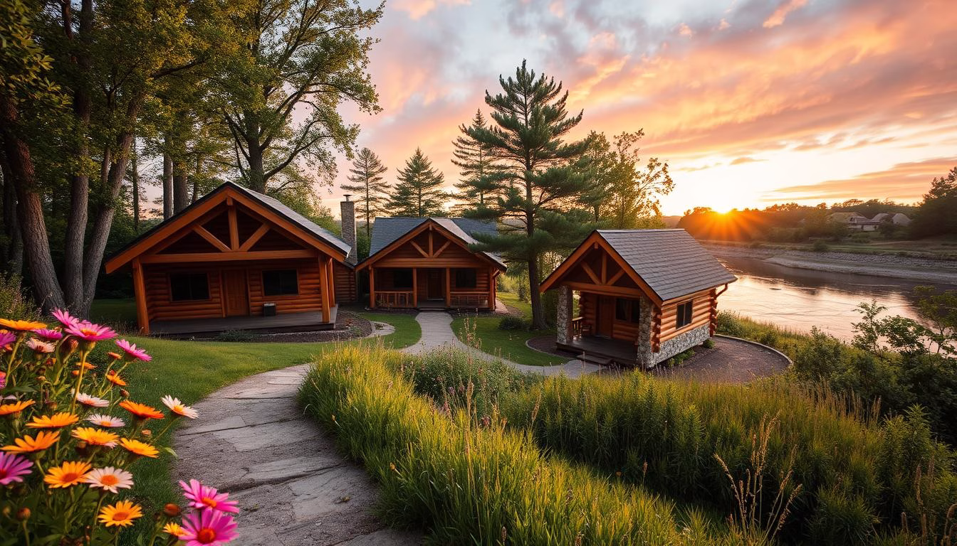 log cabin tiny home kits