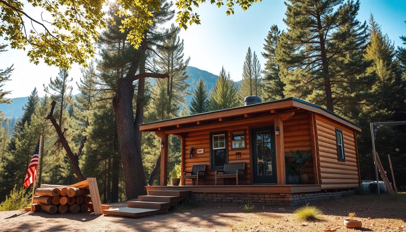 log cabin tiny homes kits