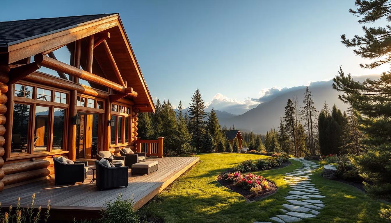 luxury log homes for sale